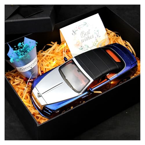 SYYANFEI Modellauto 1:24 Für Rolls Royce Dawn Luxus Mit Geschenkbox Druckgussautos Traumgeschenk Für Enthusiasten Enthusiasten Spielzeugauto(Purple) von SYYANFEI