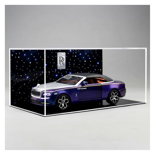 SYYANFEI Modellauto 1:24 Für Rolls Royce Mit Display Box Auto Modell Spielzeug Sammeln Fahrzeug Szene Ornamente Enthusiasten Spielzeugauto(Purple) von SYYANFEI