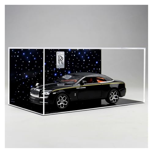 SYYANFEI Modellauto 1:24 Für Rolls Royce Mit Display Box Auto Modell Spielzeug Sammeln Fahrzeug Szene Ornamente Enthusiasten Spielzeugauto(Schwarz) von SYYANFEI