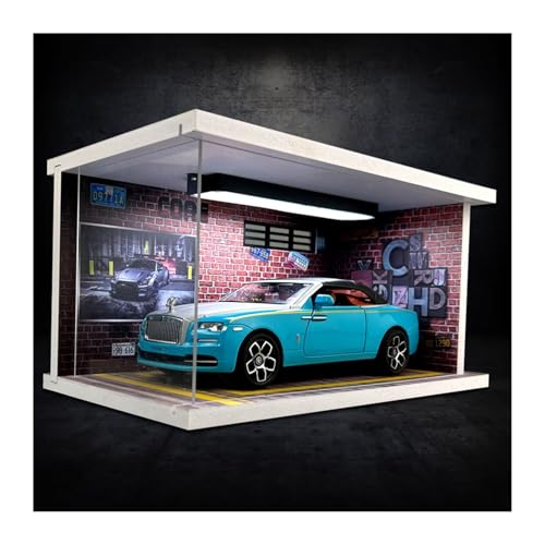 SYYANFEI Modellauto 1:24 Für Rolls Royce Mit Display Box Legierung Modell Auto Bücherregal Desktop Sammlung Fahrzeug Geschenke Enthusiasten Spielzeugauto(Blau) von SYYANFEI