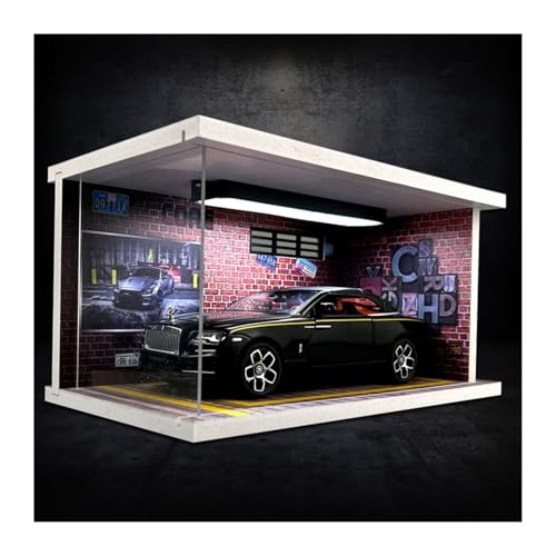 SYYANFEI Modellauto 1:24 Für Rolls Royce Mit Display Box Legierung Modell Auto Bücherregal Desktop Sammlung Fahrzeug Geschenke Enthusiasten Spielzeugauto(Schwarz) von SYYANFEI