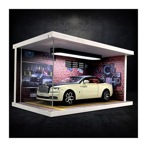 SYYANFEI Modellauto 1:24 Für Rolls Royce Mit Display Box Legierung Modell Auto Bücherregal Desktop Sammlung Fahrzeug Geschenke Enthusiasten Spielzeugauto(White) von SYYANFEI