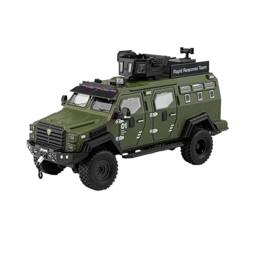 SYYANFEI Modellauto 1:24 Für Sabertooth Mit Leichter Musik Miniatur-Panzerauto Aus Metall Für Jungen Und Jugendliche Autoliebhaber Enthusiasten Spielzeugauto(Grün) von SYYANFEI