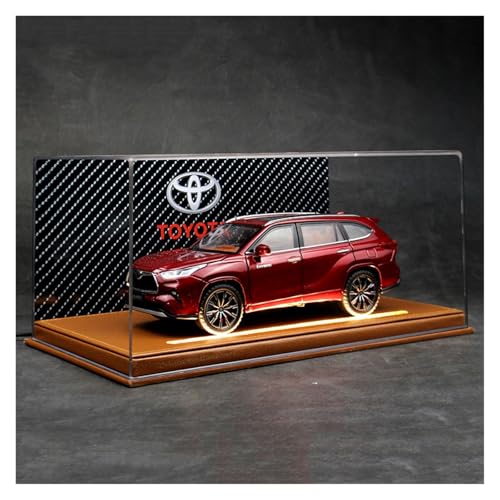 SYYANFEI Modellauto 1:24 Für Toyota Highlander Off-Road SUV Modell Auto Metall Diecast VehicleHoliday Geschenke Enthusiasten Spielzeugauto(Rot) von SYYANFEI