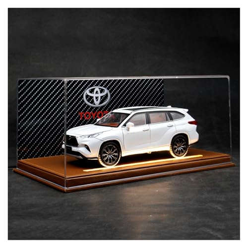 SYYANFEI Modellauto 1:24 Für Toyota Highlander Off-Road SUV Modell Auto Metall Diecast VehicleHoliday Geschenke Enthusiasten Spielzeugauto(White) von SYYANFEI