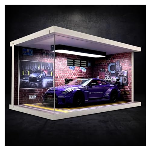 SYYANFEI Modellauto 1:24 Nissan Mit Displaybox Druckgusslegierung Spielzeug Sportwagen Sammlung Display Geschenke Enthusiasten Spielzeugauto(Purple) von SYYANFEI