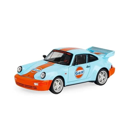 SYYANFEI Modellauto 1:24 Porsche 964 Gulf Sound Und Licht Pull Back Legierung Modell Auto Junge Spielzeug Erwachsene Statische Display Enthusiasten Spielzeugauto(Blau) von SYYANFEI