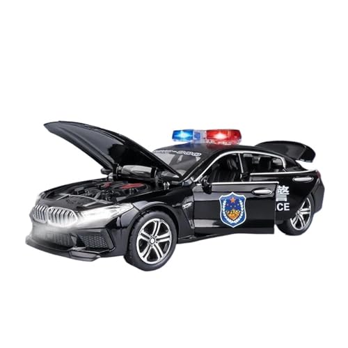 SYYANFEI Modellauto 1:32 Für BMW M8 Legierung Automodell Mit Sound Light Pull Back Spielzeug Metall Ornament Junge Geschenk Enthusiasten Spielzeugauto(Schwarz) von SYYANFEI