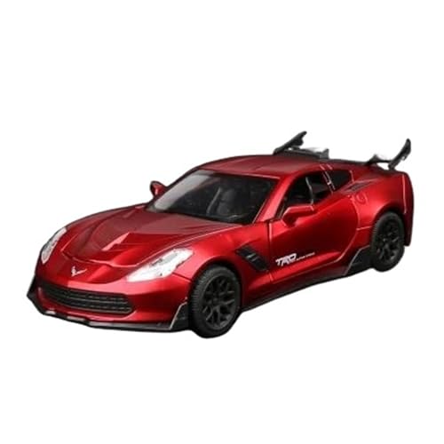 SYYANFEI Modellauto 1:32 Für Corvette ZR1 Legierung Sportwagen Modell Mit Sound Licht Pull Back Fahrzeuge Erwachsene Enthusiasten Junge Geschenk Enthusiasten Spielzeugauto(Red 2) von SYYANFEI