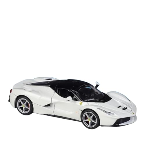 SYYANFEI Modellauto 1:32 Für Ferrari LaFerrari Legierung Sportwagen Modell Druckguss Metall Fahrzeuge Auto Modell Simulation Sound Und Spielzeug Enthusiasten Spielzeugauto(White) von SYYANFEI