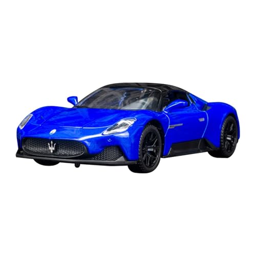 SYYANFEI Modellauto 1:32 Für Maserati MC20 Legierung Rennwagen Modell Simulation Sound Und Licht Zurück Für Hobby-Spiel Enthusiasten Spielzeugauto(Blau) von SYYANFEI