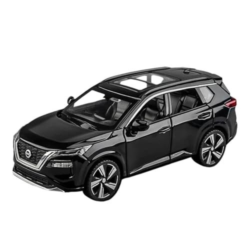 SYYANFEI Modellauto 1:32 Für Nissan X-Trail SUV Miniaturautomodell Aus Legierung Mit Ton Und Licht Geschenke Jungen Spielzeug Teenager Und Erwachsene Enthusiasten Spielzeugauto(Schwarz) von SYYANFEI