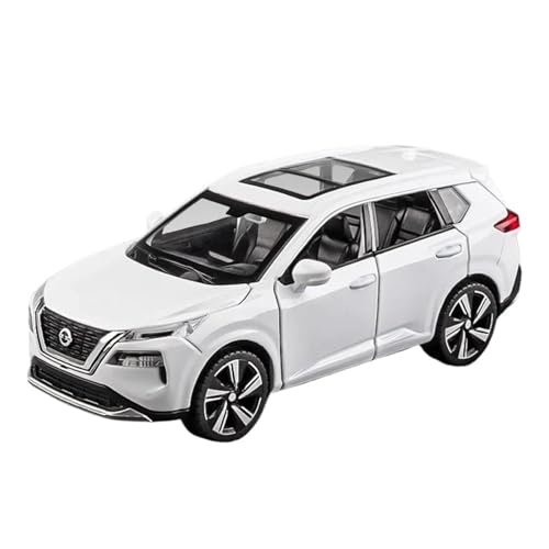 SYYANFEI Modellauto 1:32 Für Nissan X-Trail SUV Miniaturautomodell Aus Legierung Mit Ton Und Licht Geschenke Jungen Spielzeug Teenager Und Erwachsene Enthusiasten Spielzeugauto(White) von SYYANFEI