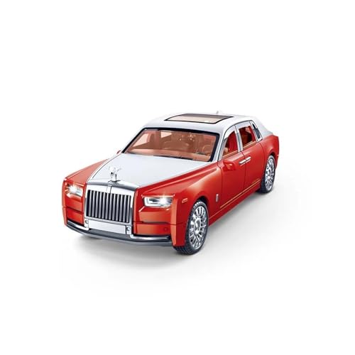 SYYANFEI Modellauto 1:32 Für Simulation Rolls-Royce Phantom Druckguss Metall Modell Auto Pullback Spaß Für Abenteuer Spielzeit Enthusiasten Spielzeugauto(Rot) von SYYANFEI