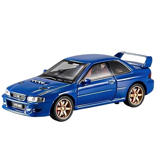 SYYANFEI Modellauto 1:32 Für Subaru Impreza WRX STI Legierung Sportwagen Diecast Metall Klassische Rennfahrzeuge Automodell Sound Und Licht Spielzeug Enthusiasten Spielzeugauto(Blau) von SYYANFEI
