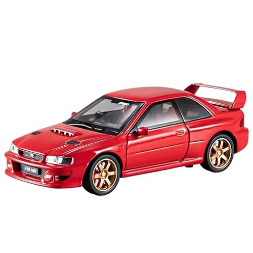 SYYANFEI Modellauto 1:32 Für Subaru Impreza WRX STI Legierung Sportwagen Diecast Metall Klassische Rennfahrzeuge Automodell Sound Und Licht Spielzeug Enthusiasten Spielzeugauto(Rot) von SYYANFEI