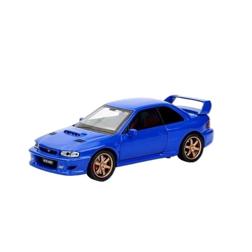 SYYANFEI Modellauto 1:32 Für Subaru Impreza WRX STI Miniatur-Automodell Mit Sound-Licht-Hobby-Spielzeugsammlung Enthusiasten Spielzeugauto(Blau) von SYYANFEI