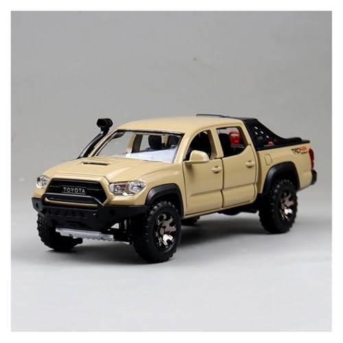 SYYANFEI Modellauto 1:32 Für Toyota Tacoma TRO Reise Version Legierung Diecast Modell Pickup Truck Spielzeug Abenteuerliche Spielen Enthusiasten Spielzeugauto(Beige) von SYYANFEI