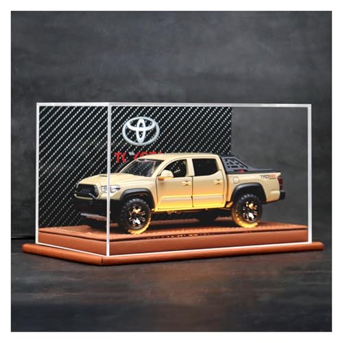 SYYANFEI Modellauto 1:32 Für Toyota Tacoma TRO Reiseversion Legierung Druckgussmodell Pickup Truck Spielzeug Desktop Ornamente Geschenk Enthusiasten Spielzeugauto(Beige) von SYYANFEI