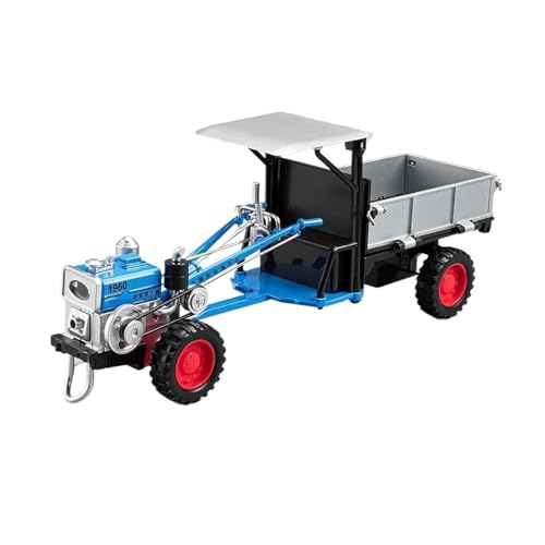 SYYANFEI Modellauto 1:32 Für Vintage Klapptraktor Druckguss-Automodell Mit Lichtern Und Musik Für Jungen Hobbyist Sammlerornament Enthusiasten Spielzeugauto(Blau) von SYYANFEI