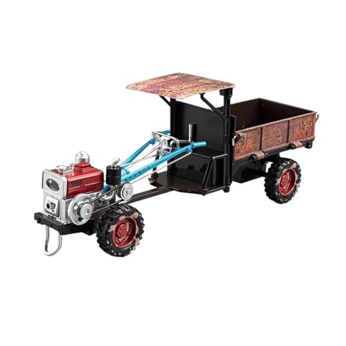 SYYANFEI Modellauto 1:32 Für Vintage Klapptraktor Druckguss-Automodell Mit Lichtern Und Musik Für Jungen Hobbyist Sammlerornament Enthusiasten Spielzeugauto(Currant) von SYYANFEI