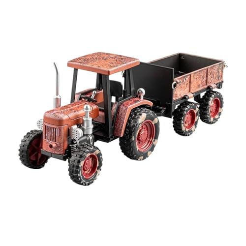 SYYANFEI Modellauto 1:32 Für Vintage Klapptraktor Druckguss-Automodell Mit Lichtern Und Musik Für Jungen Hobbyist Sammlerornament Enthusiasten Spielzeugauto(Dark Currant) von SYYANFEI