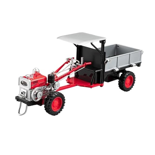 SYYANFEI Modellauto 1:32 Für Vintage Klapptraktor Druckguss-Automodell Mit Lichtern Und Musik Für Jungen Hobbyist Sammlerornament Enthusiasten Spielzeugauto(Gray) von SYYANFEI