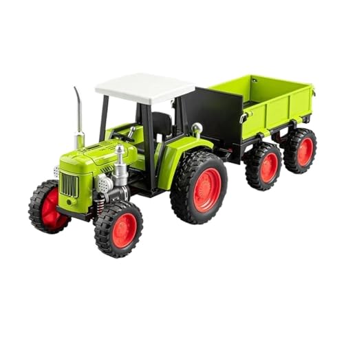 SYYANFEI Modellauto 1:32 Für Vintage Klapptraktor Druckguss-Automodell Mit Lichtern Und Musik Für Jungen Hobbyist Sammlerornament Enthusiasten Spielzeugauto(Grün) von SYYANFEI