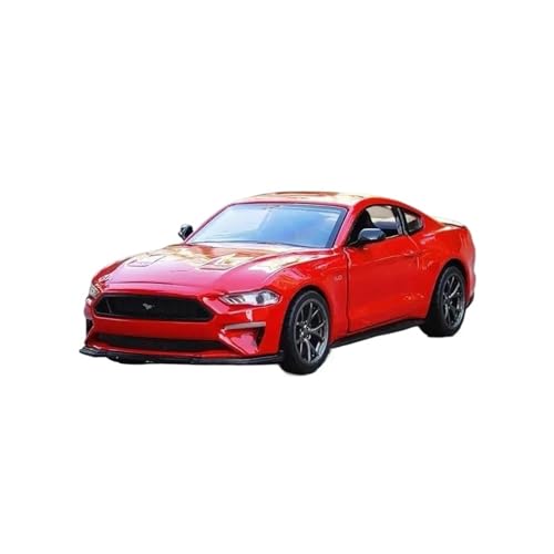 SYYANFEI Modellauto 1:34 Für Ford Mustang GT 2018 Sound Pull Back Spielzeug Auto Modell Bastler Junge Geschenk Enthusiasten Spielzeugauto(Rot) von SYYANFEI