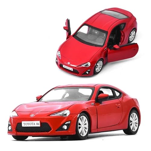 SYYANFEI Modellauto 1:36 Für Toyota 86 Oldtimer-Sportmodell Aus Legierung Kreative Spielzeugornamente Für Jungen Enthusiasten Spielzeugauto(Rot) von SYYANFEI