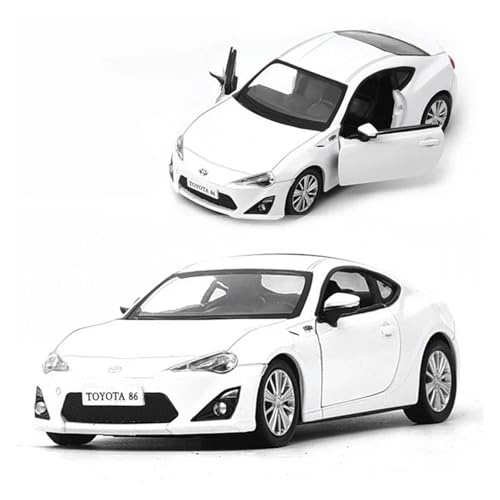 SYYANFEI Modellauto 1:36 Für Toyota 86 Oldtimer-Sportmodell Aus Legierung Kreative Spielzeugornamente Für Jungen Enthusiasten Spielzeugauto(White) von SYYANFEI