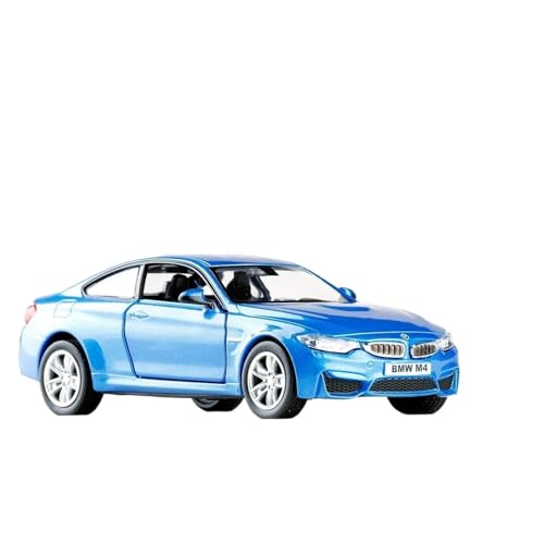 SYYANFEI Modellauto 1:36 für BMW M4 Mini Fahrzeuge Spielzeug Simulation Sound und Licht Enthusiasten sammeln Geschenke für Jungen Enthusiasten Spielzeugauto(Blau) von SYYANFEI
