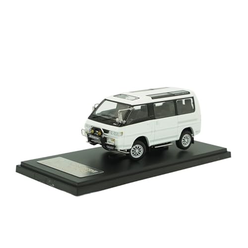 SYYANFEI Modellauto 1:43 Für Mitsubishi Delica Fertiges Statisches Legierungsmodellauto Enthusiasten Spielzeugauto(White 1) von SYYANFEI