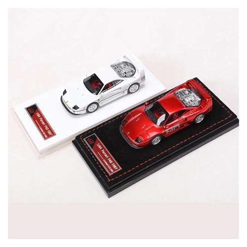 SYYANFEI Modellauto 1:64 Für Hypercar F40 Harz Auto Modell Rot/Weiß 499 Hobby Sammler Fahrzeug Urlaub Geschenk Enthusiasten Spielzeugauto(White) von SYYANFEI