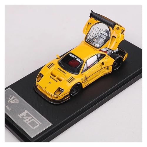 SYYANFEI Modellauto 1:64 Für LBWK F40 Wide Body Conversion Version Legierung Modell Auto Statische Fahrzeug Desktop Ornamente Sammlung Enthusiasten Spielzeugauto(Yellow) von SYYANFEI