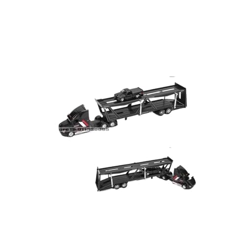 SYYANFEI Modellauto 1:64 Für Mack Anthem/International Transport Casting Manufacturing Trailer Modell Druckguss-Automodelle Enthusiasten Spielzeugauto(Schwarz) von SYYANFEI