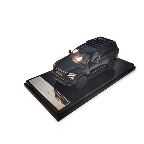 SYYANFEI Modellauto 1:64 Für Toyota Sequoia XK80 SUV Der Dritten Generation, Statische Anzeige, Legierungsmodellauto, Sammleredition Enthusiasten Spielzeugauto(Schwarz) von SYYANFEI