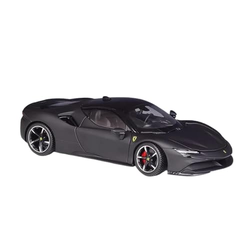 SYYANFEI Modellauto Druckguss 1:24 Für Ferrari Sf90 Supercar Simulation Legierung Automodell Geburtstagsgeschenk Fan-Kollektion Heimdekoration Metallornamente Enthusiasten Spielzeugauto(Gray) von SYYANFEI
