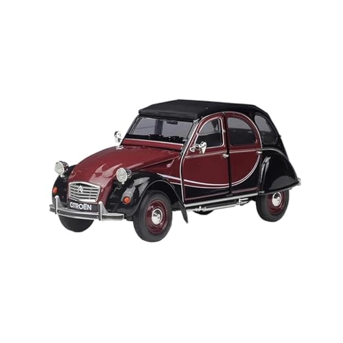 SYYANFEI Modellauto Druckguss 1:24 Für OrScale Citro 2cv 6 Charleston Oldtimer-Simulation Legierung Automodell Fan-Kollektion Homefro Dekoration Metallornamente Enthusiasten Spielzeugauto(Rot) von SYYANFEI
