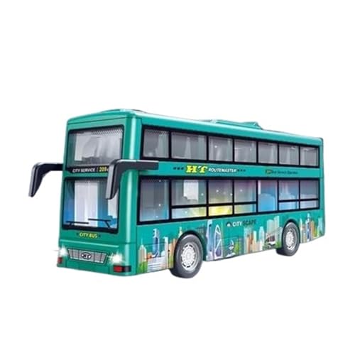 SYYANFEI Modellauto Für Legierung Diecast Auto Spielzeug Mit Lichtern Und Musik Doppeldecker Sightseeing Bus Für Jungen Spielzeug Enthusiasten Spielzeugauto(Grün) von SYYANFEI