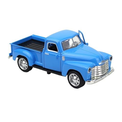 SYYANFEI Modellauto Für Mini Retro Classic Car Offroad Pickup Truck Spielzeugauto Liebhaber Miniatur Modell Sammlung Geschenk Enthusiasten Spielzeugauto(Blau) von SYYANFEI