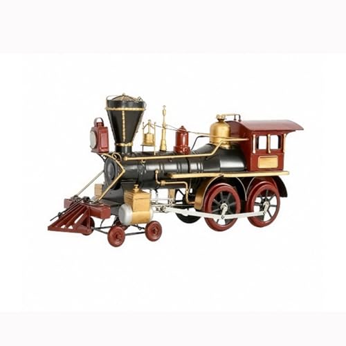 SYYANFEI Modellauto Für Vintage1880 Klassische 4-4-0 Dampflokomotive Modell Bar Cafe Home Kreative Ornamente Dekorationen Geschenke Enthusiasten Spielzeugauto(Rot) von SYYANFEI