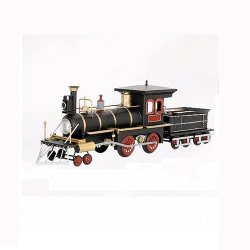 SYYANFEI Modellauto Für Vintage1880 Klassische 4-4-0 Dampflokomotive Modell Bar Cafe Home Kreative Ornamente Dekorationen Geschenke Enthusiasten Spielzeugauto(Schwarz) von SYYANFEI