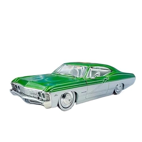 SYYANFEI Modellauto Maßstab 1:24 Für Chevrolet Impala SS 1967 Legierung Metalldruckguss Oldtimer-Modus Statische Sammlung Ausstellungsspielzeug Enthusiasten Spielzeugauto(Grün) von SYYANFEI