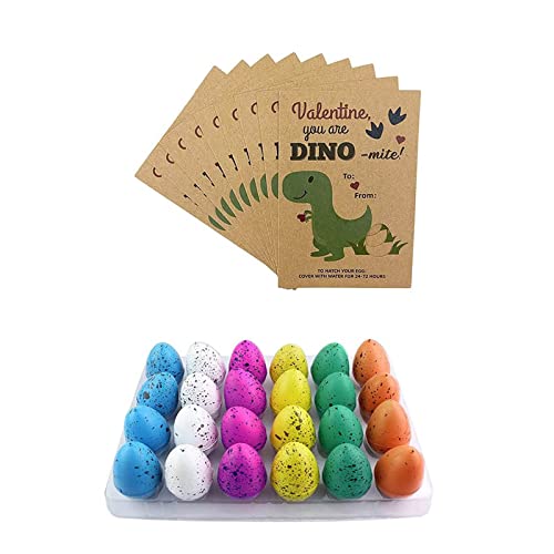 SZFRYEU 24 Stück Dinosaurier Eier Party SuppliesSpielzeug, Dinosaurier Egg Toy Valentinstagsgeschenke Für Kinder, Dinosaurier-Eier-Ausbrütungskarten, SpielzeugZum Ausbrüten Von (Pink, One Size) von SZFRYEU