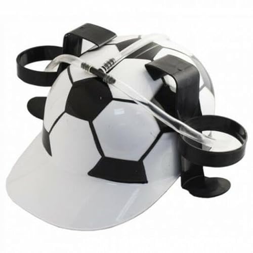 SZHXVIVISY Fußball bierhelm,Bierhut trinkhelm Spaß trinkhelm bierhelm Safer Plastik -bierhut mit Dose Halter und Schlauch,bier hut trinkhut für Bier Soda Party Fußballspiele Neuheit Geschenk,saufhelm von SZHXVIVISY
