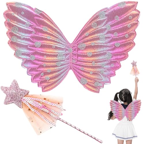 SZJFYMQ Schmetterling Flügel Kostüm für Kinder,Schmetterling Kostüm, Feenflügel Kinder, Schmetterlings Flügel, pink Schmetterlings Elfen Fee Anzieh Sets,Feenstäbe, Maskerade-Party-Requisiten SZJFYMQ Schmetterling Flügel Kostüm für Kinder,Schmetterling Kostüm, Feenflügel Kinder, Schmetterlings Flügel, pink Schmetterlings Elfen Fee Anzieh Sets,Feenstäbe, Maskerade-Party-Requisiten von SZJFYMQ
