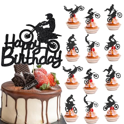 SZSMW 13-Teilige Packung Tortendeko Motorrad - Motorrad Deko - Geburtstagskarte Motorrad - Geeignet FüR Motorrad-Mottopartys, Jungen-Geburtstagsfeiern,Cupcake-Dekorationen,Einfach zu Verwenden SZSMW 13-Teilige Packung Tortendeko Motorrad - Motorrad Deko - Geburtstagskarte Motorrad - Geeignet FüR Motorrad-Mottopartys, Jungen-Geburtstagsfeiern,Cupcake-Dekorationen,Einfach zu Verwenden von SZSMW