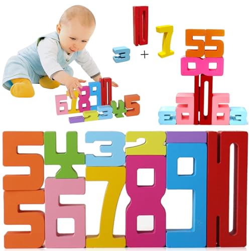 SZSMW Sensorik Bausteine - Bausteine Holz - Holzzahlen - Perfekt FüR FrüHe Mathematische üBungen, Stapelspiele Und Kreative Herausforderungen, Geeignet Als Geschenk, Lernhilfe SZSMW Sensorik Bausteine - Bausteine Holz - Holzzahlen - Perfekt FüR FrüHe Mathematische üBungen, Stapelspiele Und Kreative Herausforderungen, Geeignet Als Geschenk, Lernhilfe von SZSMW