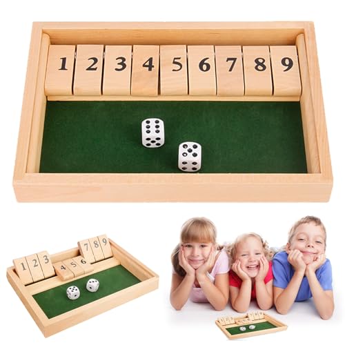 SZSMW Shut The Box Spiel - Klappbrett Spiel - Shut The Box 12er - Perfekt für Kinder Jeden Alters,für Partys, Familienfeiern, Feiertagsfeiern usw,Wird Mit Zwei WüRfeln Geliefert SZSMW Shut The Box Spiel - Klappbrett Spiel - Shut The Box 12er - Perfekt für Kinder Jeden Alters,für Partys, Familienfeiern, Feiertagsfeiern usw,Wird Mit Zwei WüRfeln Geliefert von SZSMW